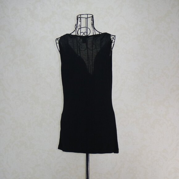 H&M Vintage Black Sleeveless Twist Shoulder Accent - Picture 7 of 14